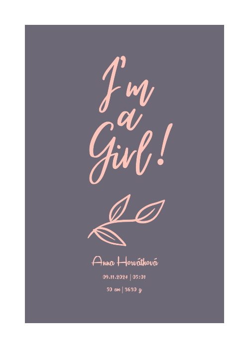 Som dievčatko!, s vetvičkou