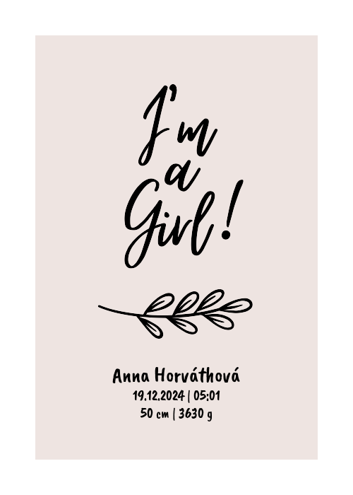 Som dievčatko! s vetvičkou!